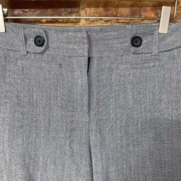 Luciano Dante Gray Striped Wide Leg Dress Pants Trousers Women's Size 10 - Picture 2 of 9